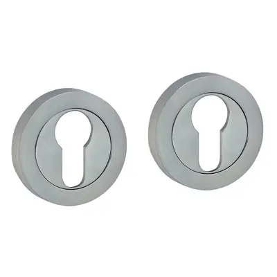 Timco Euro Profile Escutcheon - Satin Chrome Blister Pack 1 200735