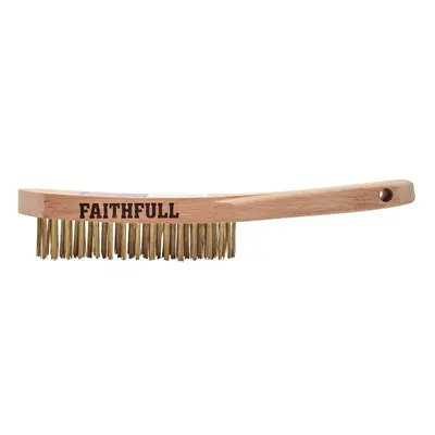 Faithfull Brass Scratch Brush Four Row