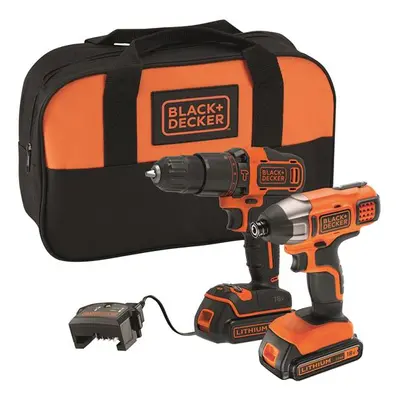 Black + Decker Bck25S2S Twin Kit 18V 2 X 1.5Ah Li-Ion BCK25S2S-GB