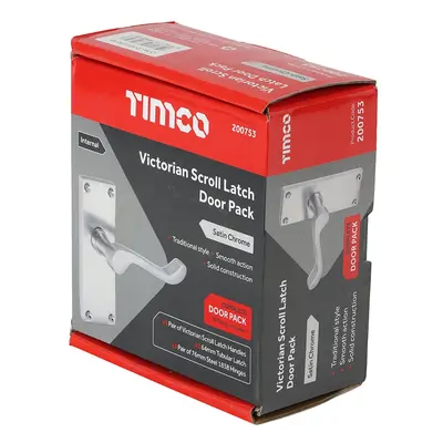 Timco Victorian Scroll Latch Door Pack - Satin Chrome Box 1 200753