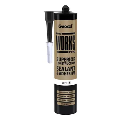 Geocel 6001240/C03 The Works Pro Sealant & Adhesive White 290Ml