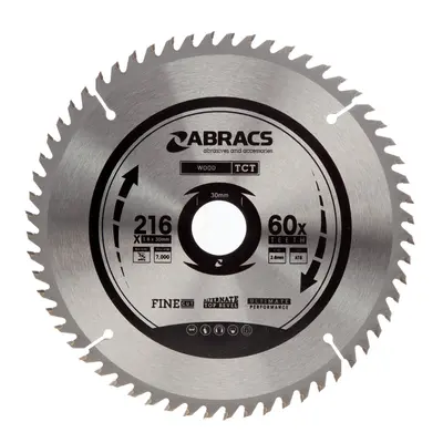 Abracs Tct21660 Tct Circular Saw Blade For Wood 216 X 30Mm X 60T