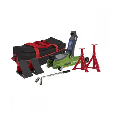 Sealey 1020LEHVBAGCOMBO Trolley Jack 2 Tonne Low Entry Short Chassis & Accessories Bag Combo - H