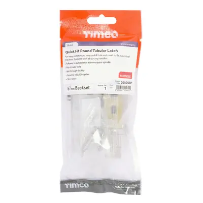 Timco Quick Fit Round Tubular Latch - Nickel TIMpac 1 200268P