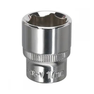 Sealey SP3817 Walldrive® Socket 17Mm 3/8inSq Drive Fully Polished