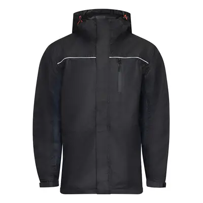 Timco Waterproof Lined Rain Jacket - Black Bag 1 LRJ1001M