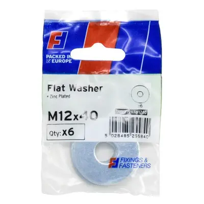 Forgefix Flat Washers Zp M12 X 40Mm Forgepack 6 FPKFW1240