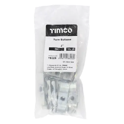 Timco Turn Buttons - Zinc Bag 20 TB2ZB