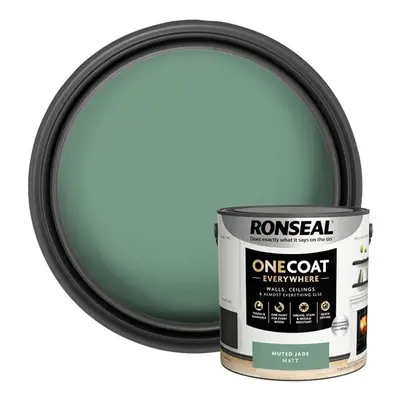 Ronseal One Coat Everywhere Interior Paint Muted Jade Matt 2.5 Litre KCB.7015103.62604.76