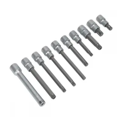 Sealey AK5538 Head Bolt Socket Bit Set 10Pc 1/2inSq Drive