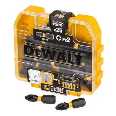 Dewalt Dt70556T Extreme Flextorq Pz2 Screwdriver Bits 25Mm (Pack Of 25)