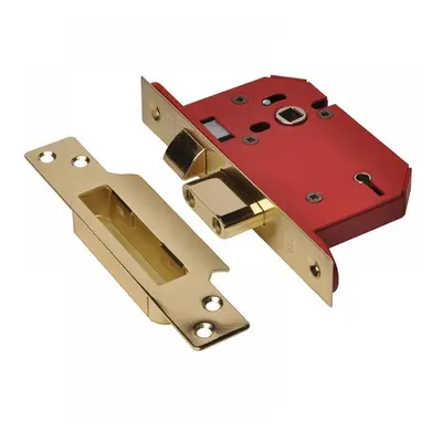 Union Y2205S-PB-2.5 Strongbolt 2205S 5 Lever Mortice Sashlock Polished Brass 68Mm 2.5In Visi