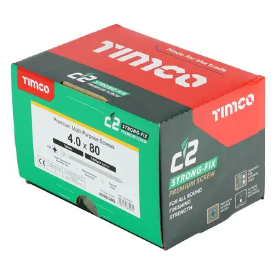 Timco C2 Strong-Fix - Pz - Double Countersunk - Twin-Cut - Yellow Box 1000 40080C2IND