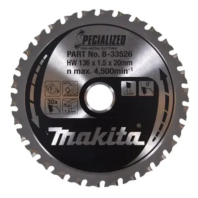 Makita B-33526 B-33526 Specialized For Metal Cutting Saw Blade 136 X 20Mm X 30T