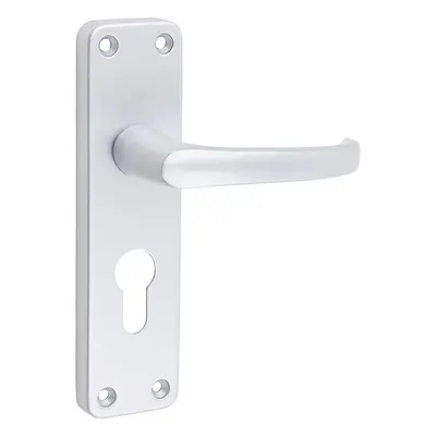 Timco Contractors Euro Profile Lever Lock Handles - Satin Anodised Aluminium Blister Pack 1 2006