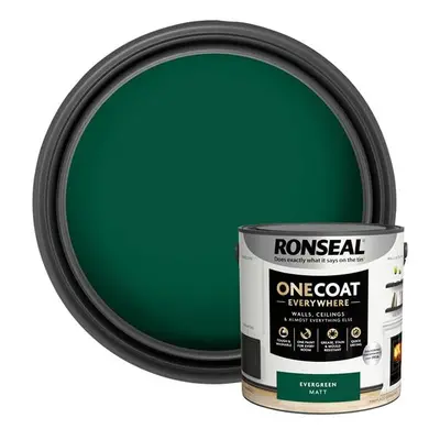 Ronseal One Coat Everywhere Interior Paint Evergreen Matt 2.5 Litre KCB.7015103.62504.76