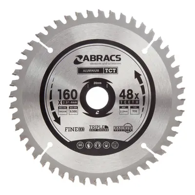 Abracs Tcta16048 Tct Circular Saw Blade For Aluminium 160 X 20Mm X 48T