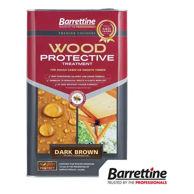 Barrettine Wood Protective Treatment - Dark Brown Tin 1 PTDB005