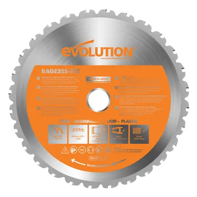 Evolution R255 Tct Multi Purpose Circular Saw Blade 255 X 25.4Mm X 28T