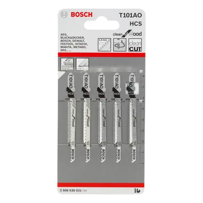 Bosch T101Ao Clean For Wood Jigsaw Blades (5 Pack)