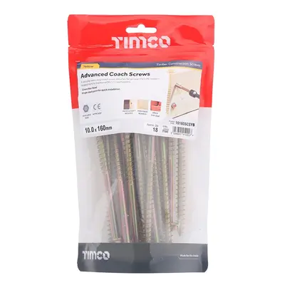 Timco Advanced Coach Screws - Hex Flange - Yellow TIMbag 18 10160SCSYB