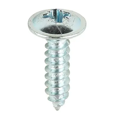 Timco Metal Tapping Screws - Pz - Flange - Self-Tapping - Zinc Box 200 00858CFAZS