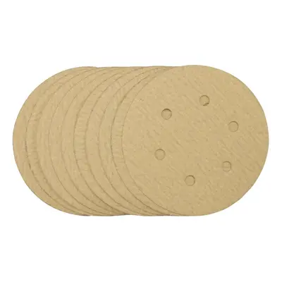 Draper 64240 Gold Sanding Discs With Hook & Loop 150Mm 180 Grit (Pack Of 10) each 10