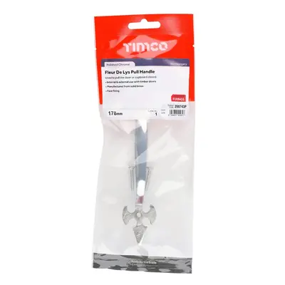 Timco Fleur De Lys Pull Handle - Polished Chrome TIMpac 1 200743P