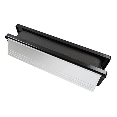 Timco Intumescent Letterbox - Polished Silver - Black Frame Box 1 487457