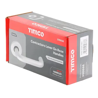 Timco Contractors Lever On Rose Set - Satin Anodised Aluminium Box 2 200666