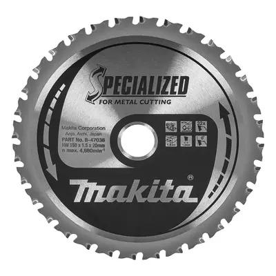 Makita B-47036 Specialized Circular Saw Blade For Metal Cutting 150Mm X 20Mm X 32T