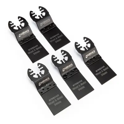 Abracs Mtwm3405 Multi Tool Blades For Wood And Metal 34Mm (Pack Of 5)