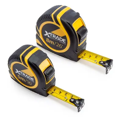 Xtrade X0900028 Metric/Imperial Tape Measure Twinpack 5M + 8M