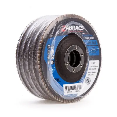 Abracs Abfz115B060 Pro Zirconium Flap Disc 115Mm 60 Grit (5 Pack)