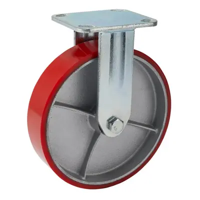 Draper Fixed Plate Fixing Heavy Duty Polyurethane Wheel 200Mm Diameter S.w.l. 500Kg 65534