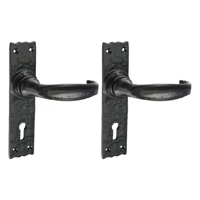 Timco Narrow Style Lever Lock Handles - Antique Black Box 1 200966