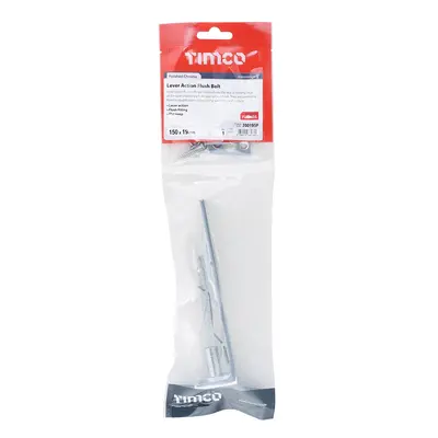 Timco Lever Action Flush Bolt - Polished Chrome TIMpac 1 200195P