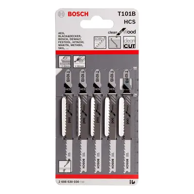 Bosch T101B Clean For Wood Jigsaw Blades (5 Pack)