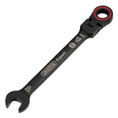 Draper Expert Hi-Torq® Metric Flexible Head Ratchet Combination Spanner 12Mm Black each 1 03918