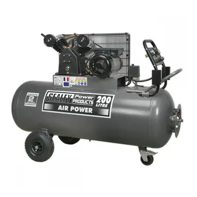 Sealey SAC3203B Air Compressor 200L Belt Drive 3Hp With Front Control Panel