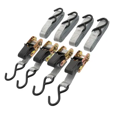 Xtrade X0500007 Ratchet Straps With Hooks 25Mm X 5M (Multi Pack)