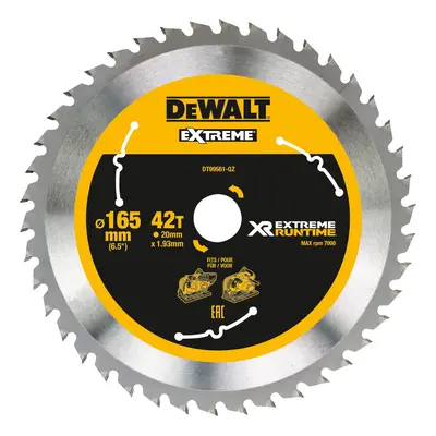 Dewalt Dt99561 Extreme Runtime Multi Purpose Mitre Saw Blade 165 X 20Mm X 42T