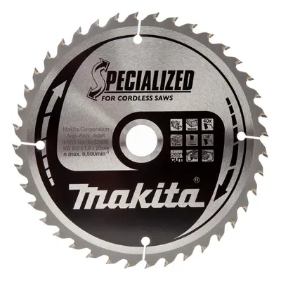 Makita B-32960 Specialized Circular Saw Blade For Cordless Saws 165Mm X 20Mm X 40T