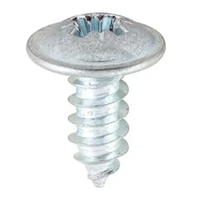 Timco Metal Tapping Screws - Pz - Flange - Self-Tapping - Zinc Box 200 00838CFAZS