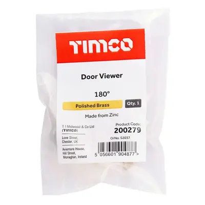 Timco Door Viewer - Polished Brass Bag 1 200279