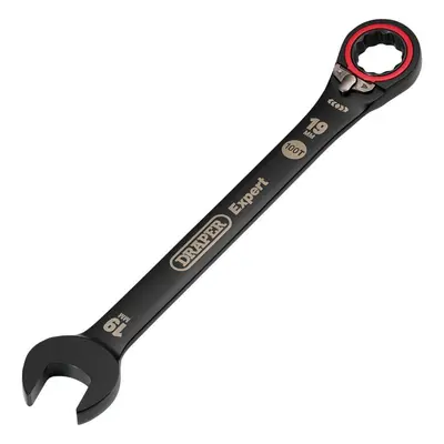 Draper Expert Hi-Torq® Metric Reversible Ratchet Combination Spanner 19Mm Black Pk 1 03909