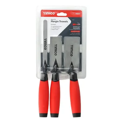 Timco Margin Trowel Set Blister Pack 3 468207