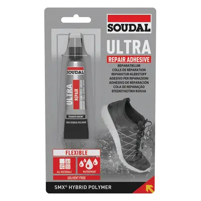 Soudal Ultra Repair Adhesive Transparent 20Ml blister tube 12