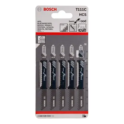 Bosch T111C Basic For Wood Jigsaw Blades (5 Pack)