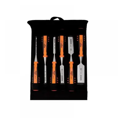 Bahco 424P-S6-PP 424-P Bevel Edge Chisel Set 6 Piece In Pouch